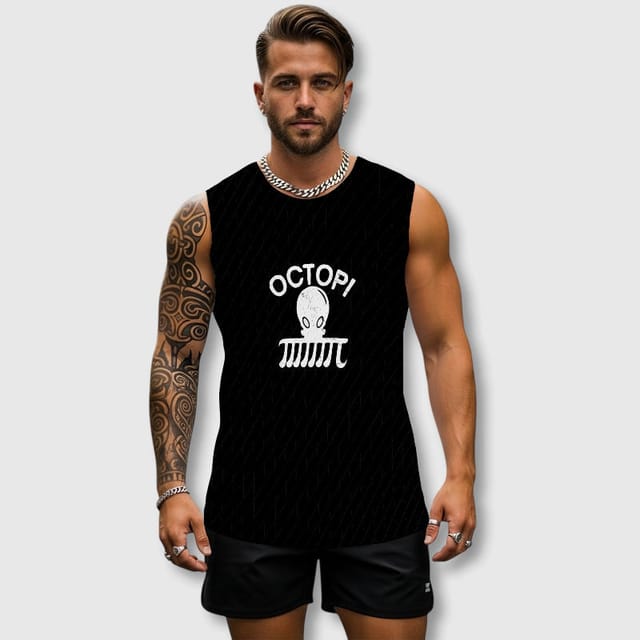 Octopi Graphic Tank Top for Men Gym & Summer Wear