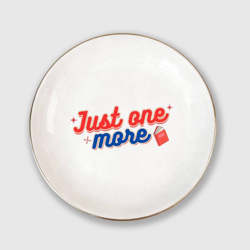 Funny Book Quote Ceramic Jewelry Tray for Book Lovers Gift