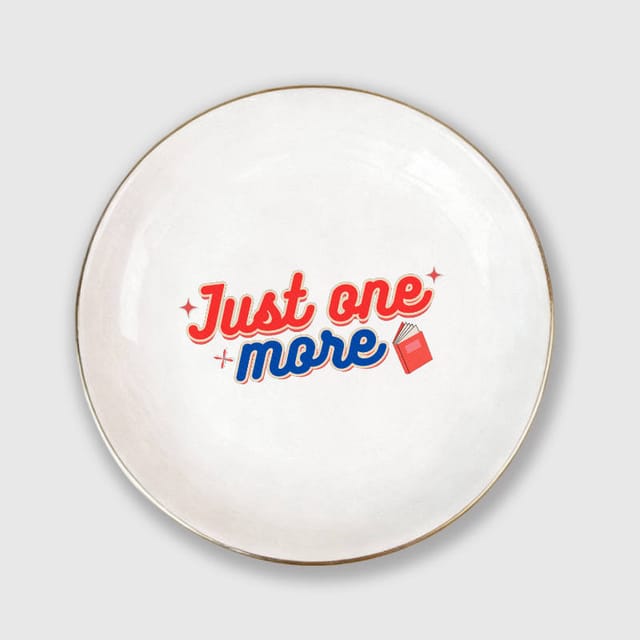 Funny Book Quote Ceramic Jewelry Tray for Book Lovers Gift