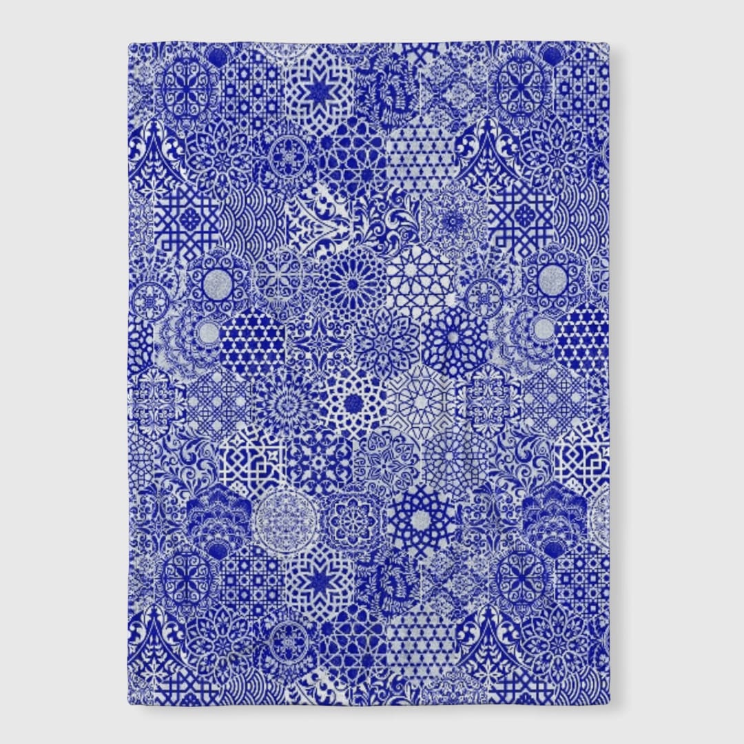 Mediterranean Hexagons Woven Blanket - 1
