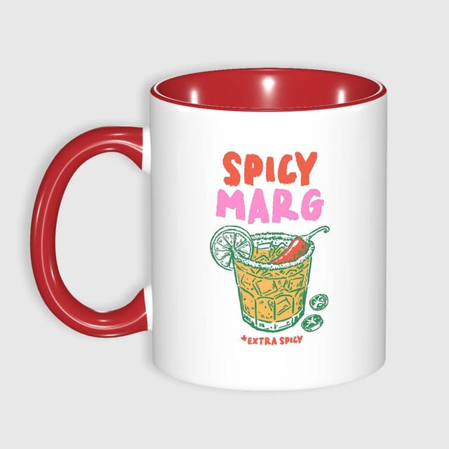 Spicy Marg Print Mug for Cocktail Lovers Birthday Gift