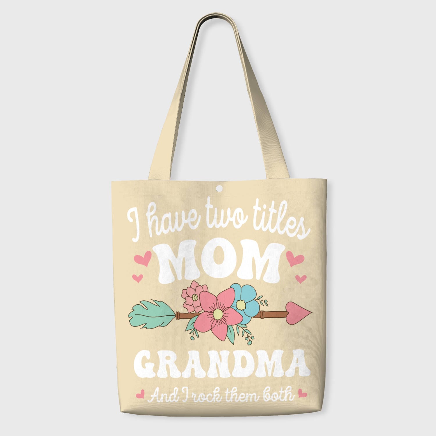 Floral Mom Grandma Quote Tote Bag for Daily Gift
