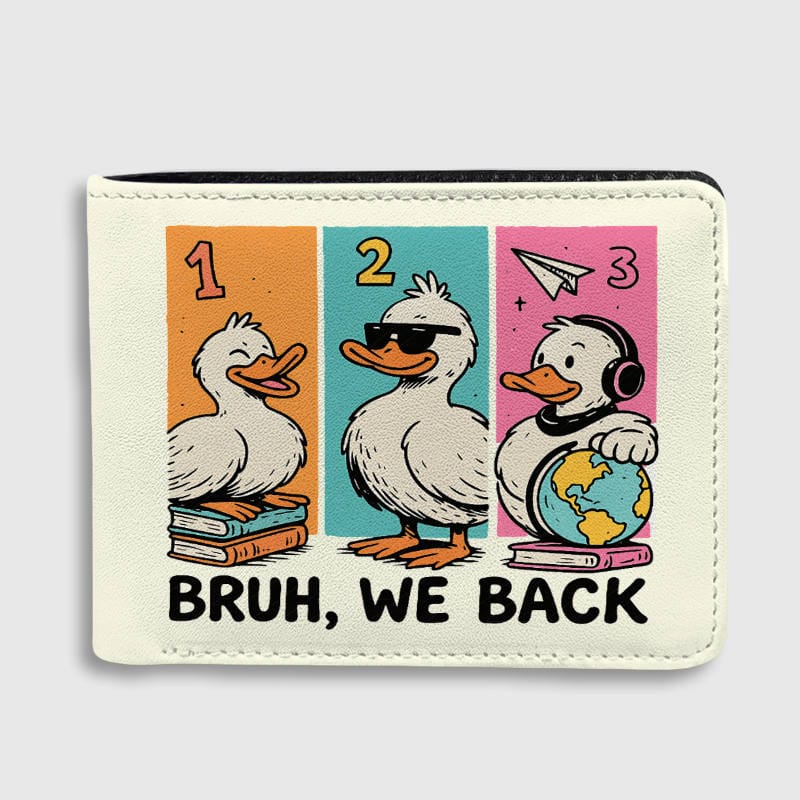 Funny Duck Bifold Wallet for Students Back to School