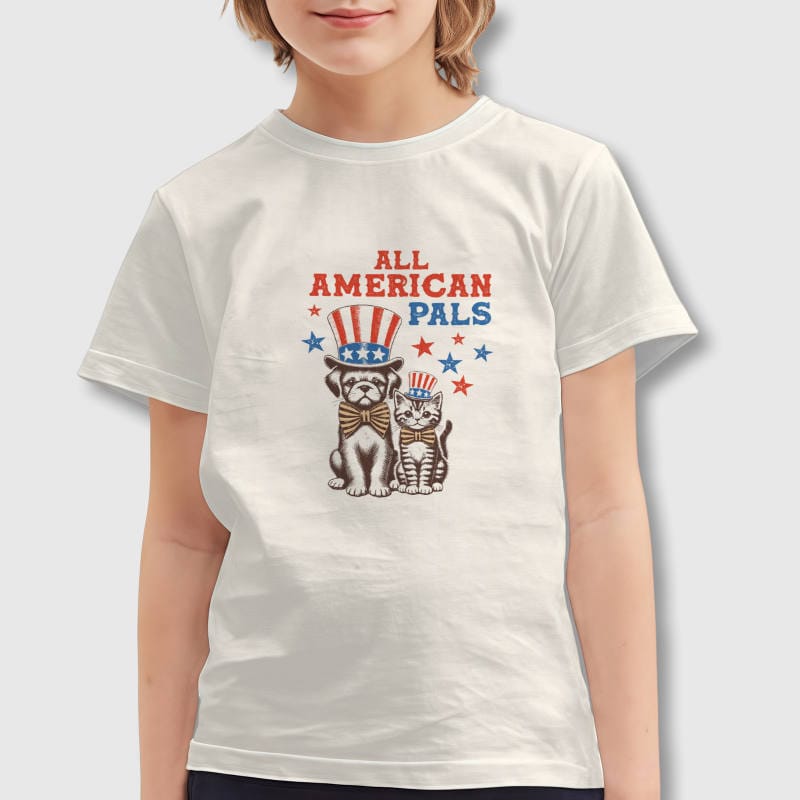 All American Pals Kids T-Shirt for Patriotic Celebrations