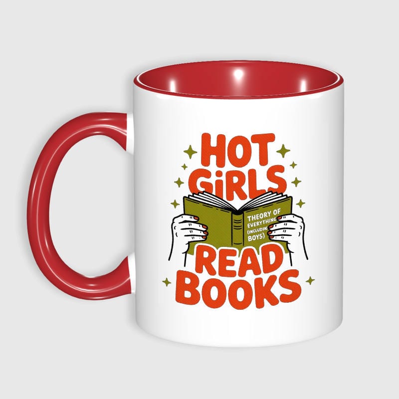 Hot Girls Read Books Coffee Mug for Readers Birthday Gift