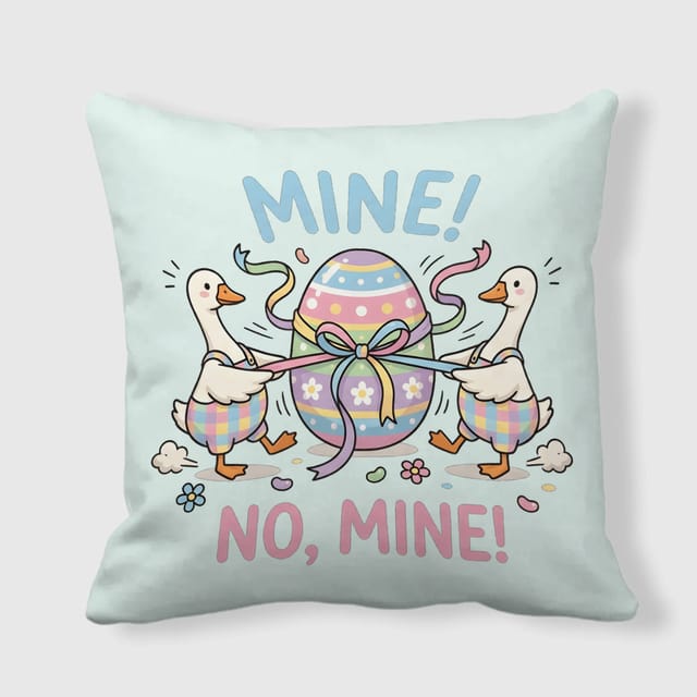 Funny Easter Goose Throw Pillow for Easter Home Decor Gift