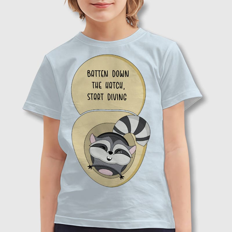 Funny Raccoon Quote Kids T-Shirt for Boys Girls Daily Wear