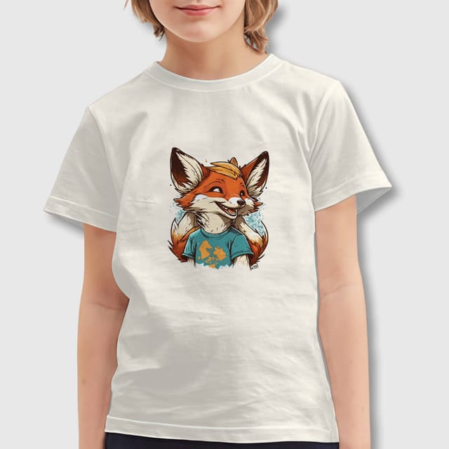 Cute Cartoon Fox Kids T-Shirt for Boys Girls Birthday Gift