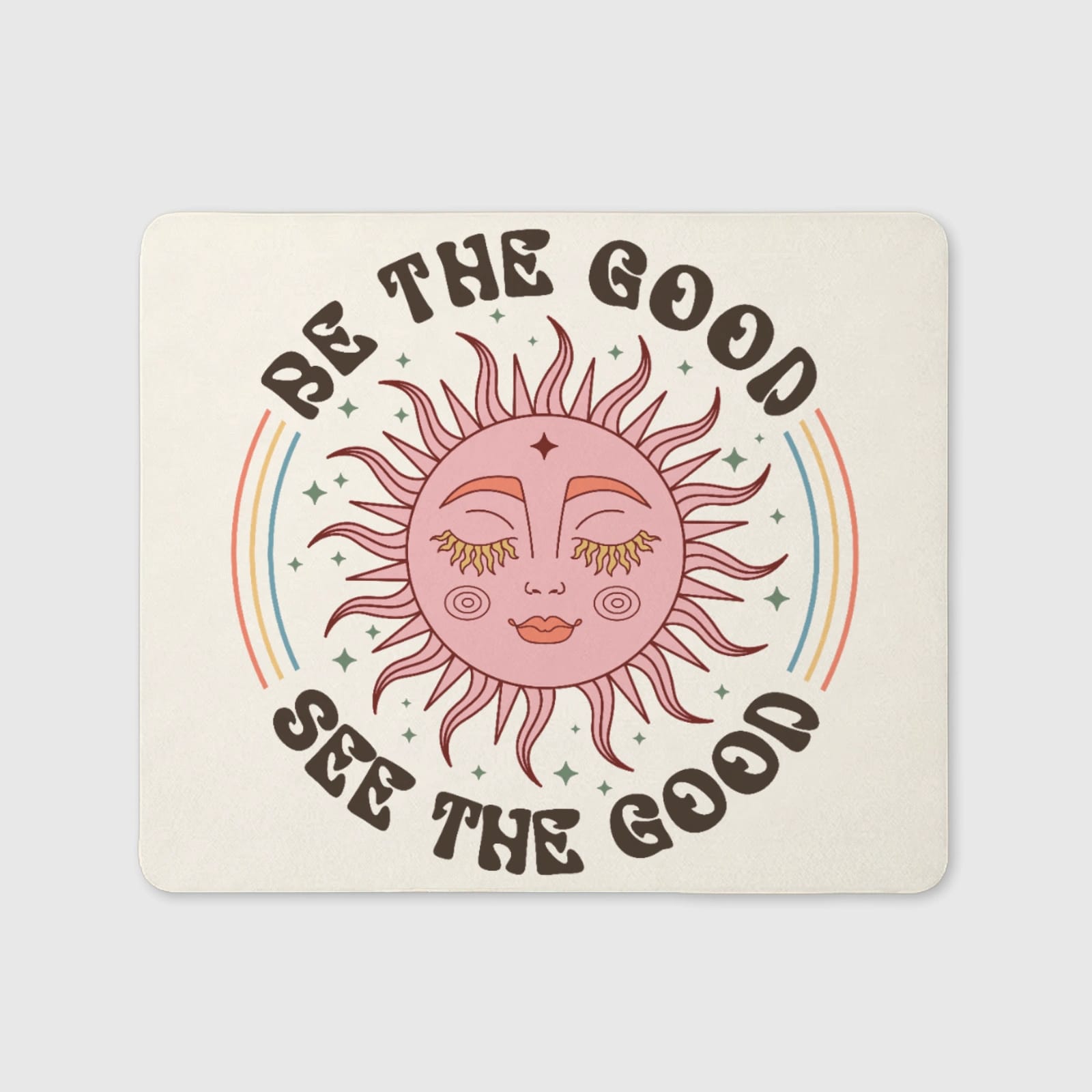 Retro Boho Sun Quote Mouse Pad for Office & Home Gifting
