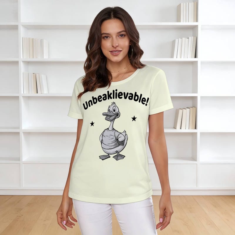 Funny Duck Pun Women's T-Shirt for Pet Lovers Daily Wear