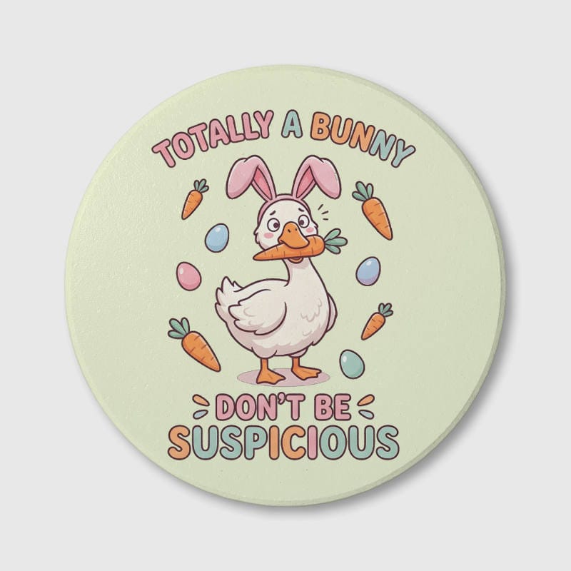 Funny Duck Bunny Ceramic Coaster for Easter Gift Daily Use