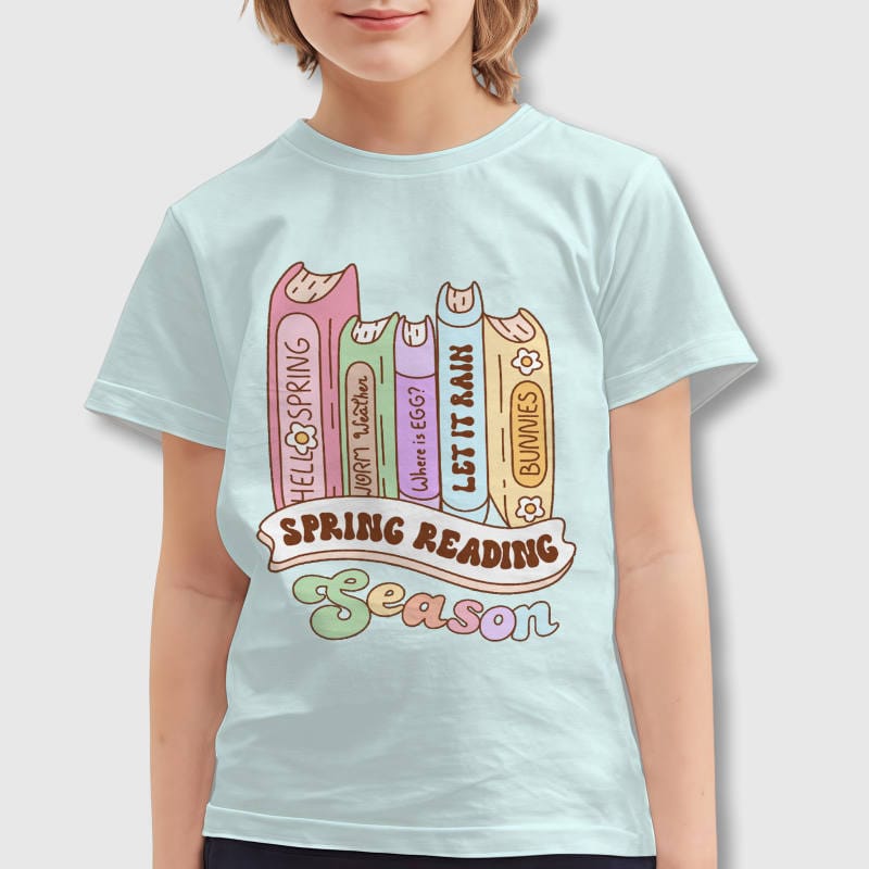 Cute Spring Reading Kids T-Shirt for Young Readers Easter Gift