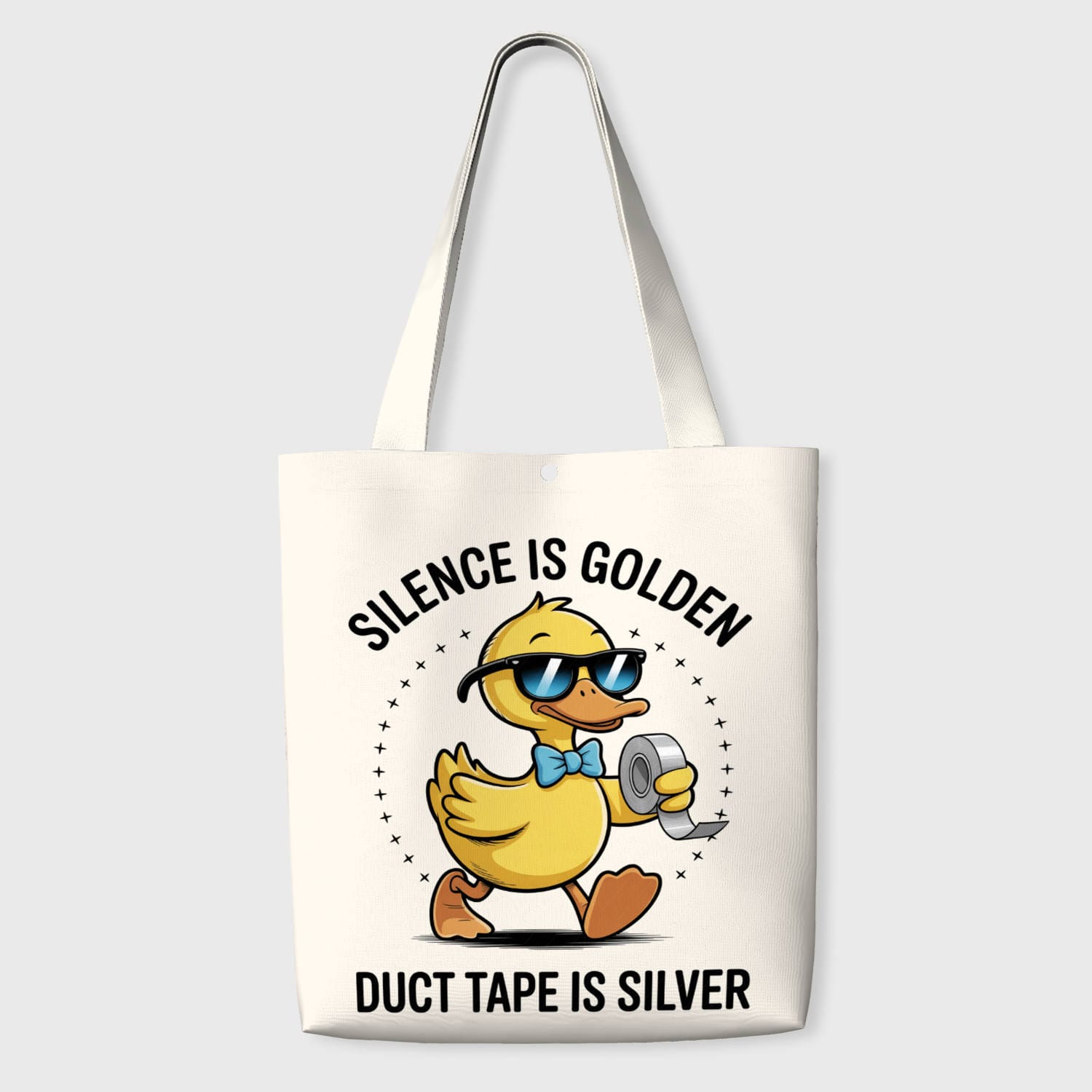Funny Duck Pun Quote Tote Bag for Pun Lovers Gift