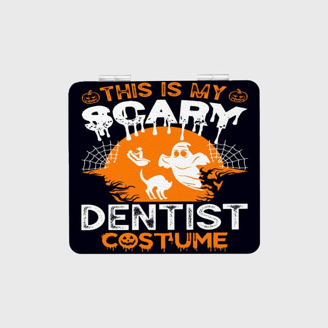 Halloween Scary Dentist Pocket Mirror for Dentist Gift