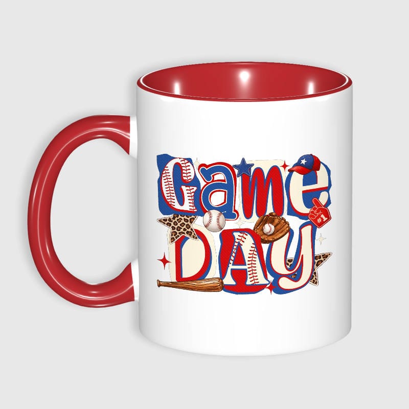 Baseball Game Day Ceramic Mug for Sports Fans Daily Use Gift
