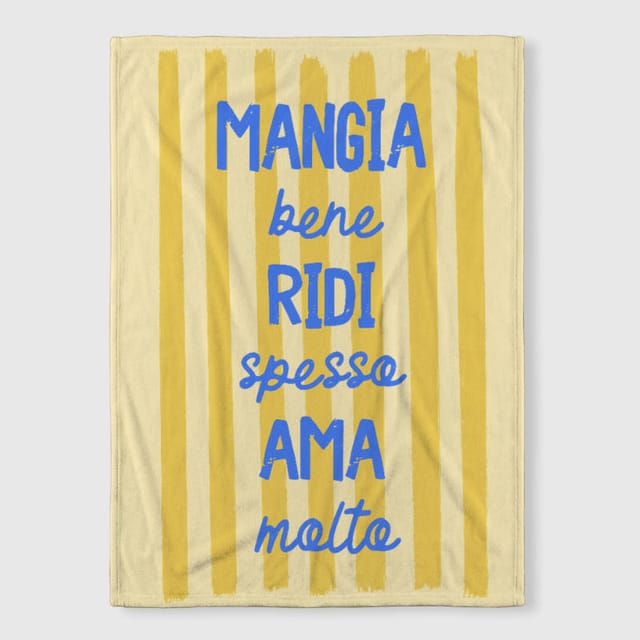Italian Quote Fleece Throw Blanket for Her Valentine's Day Gift