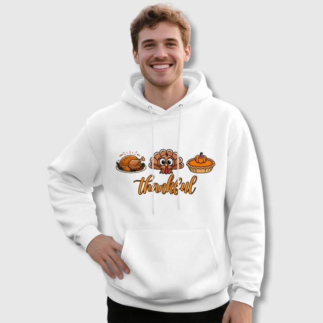 Thankful Turkey Hoodie for Thanksgiving Gift