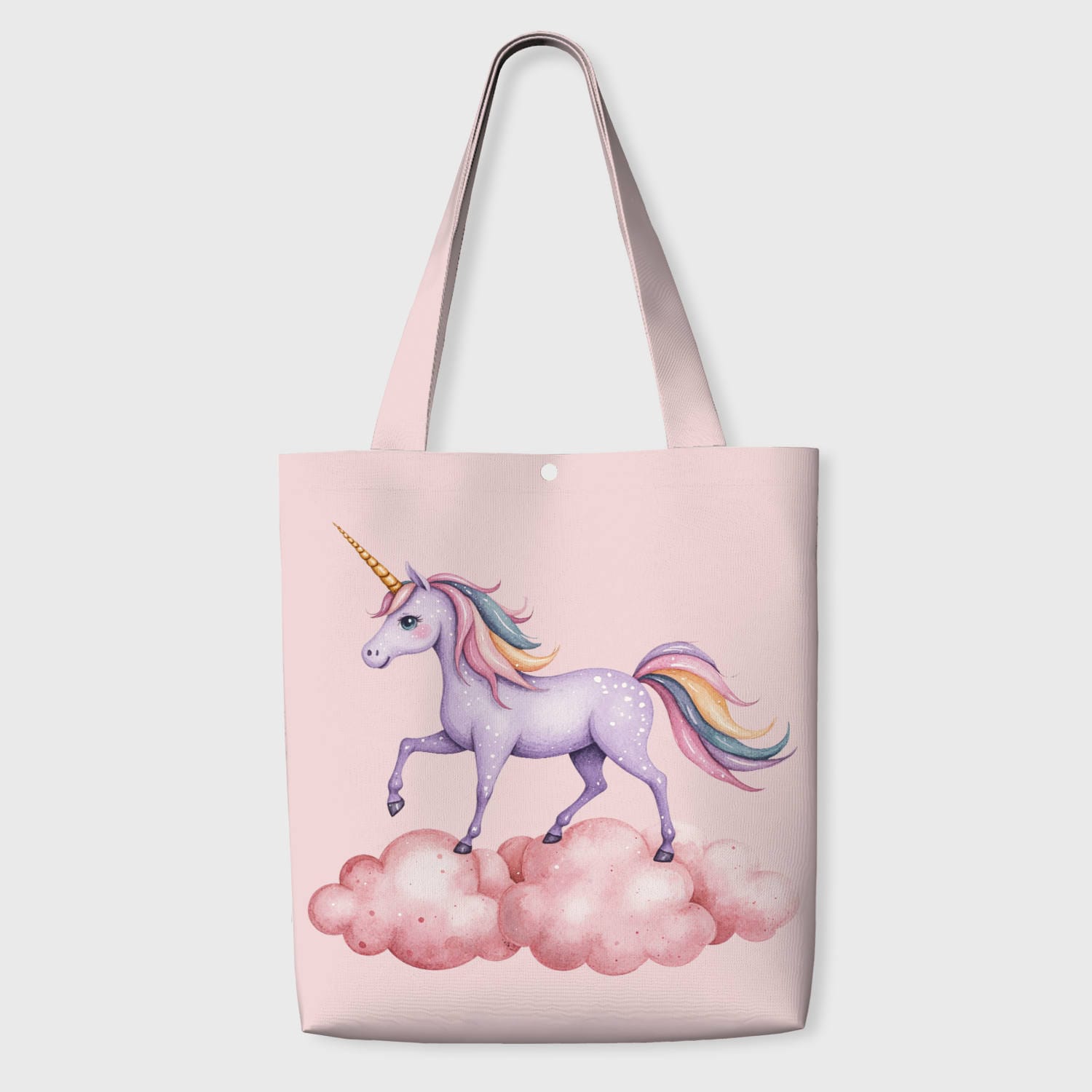 Watercolor Unicorn Tote Bag for Kids Back to School Use