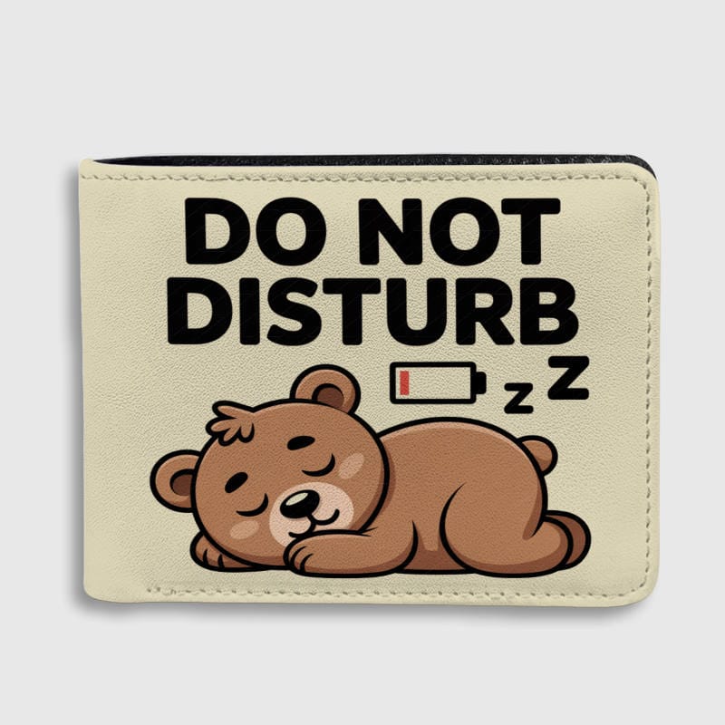 Funny Do Not Disturb Bear Wallet for Sleep Lovers Gift