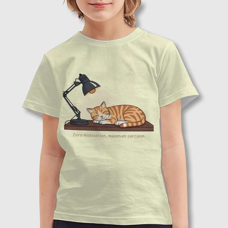 Funny Lazy Cat Quote Kids T-Shirt for Pet Lovers Gift