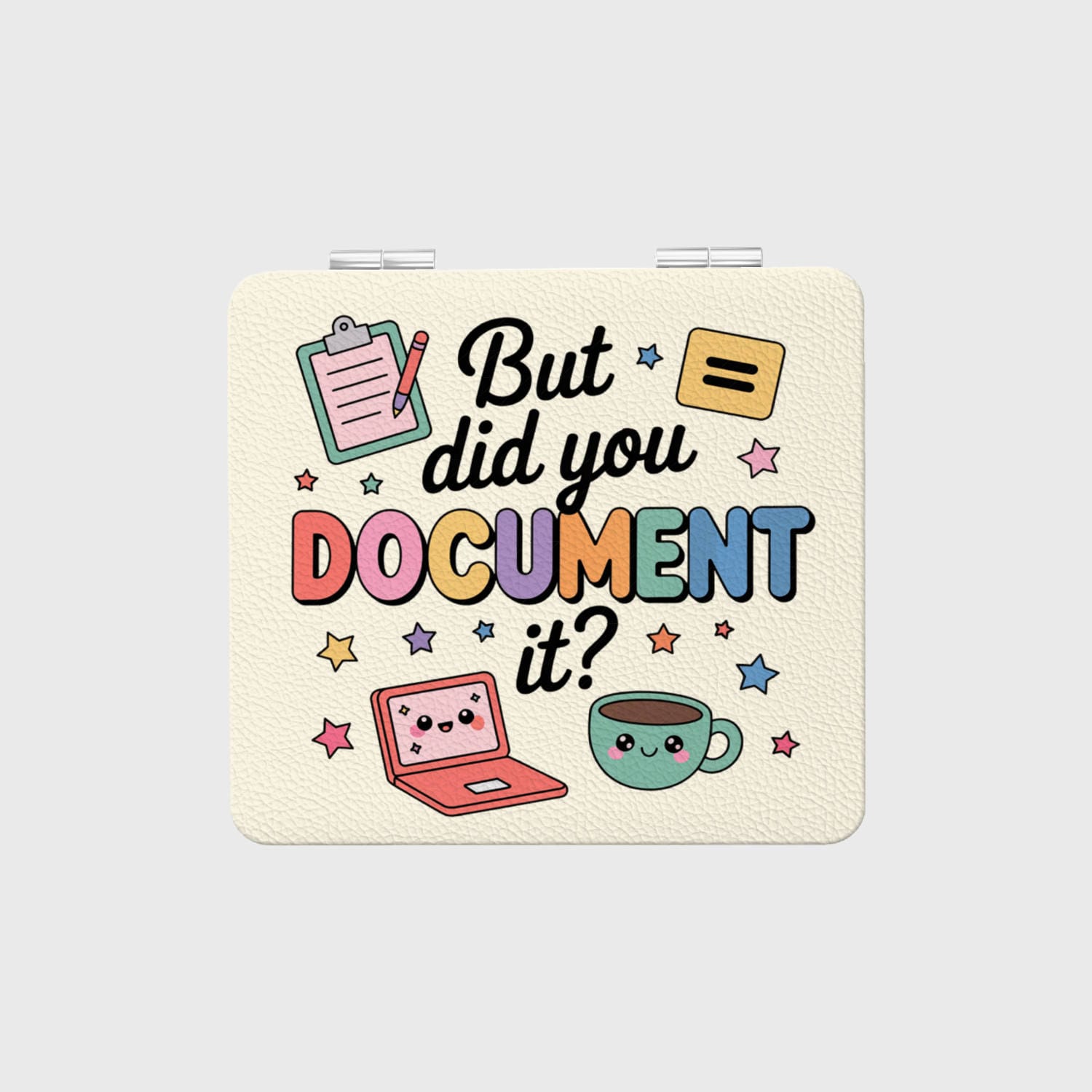 Funny Office Quote Pocket Mirror for Coworker Gift