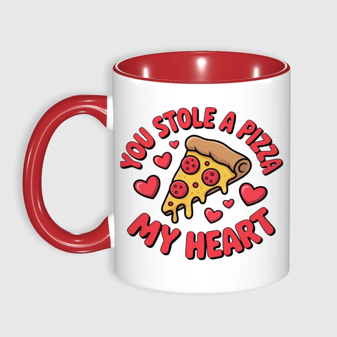 11oz Custom Photo Mug RED with Text  – Personalized Coffee Cup, DIY Picture Logo Image, Customizable Ceramic Mug for Gifts, Add Your Own Photo & Words - 1