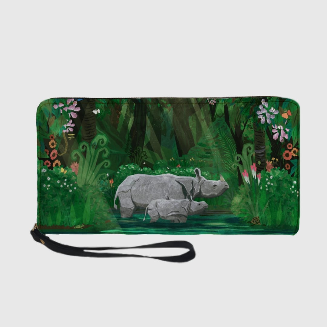 Rhinoceros Jungle Zip Wallet - 1