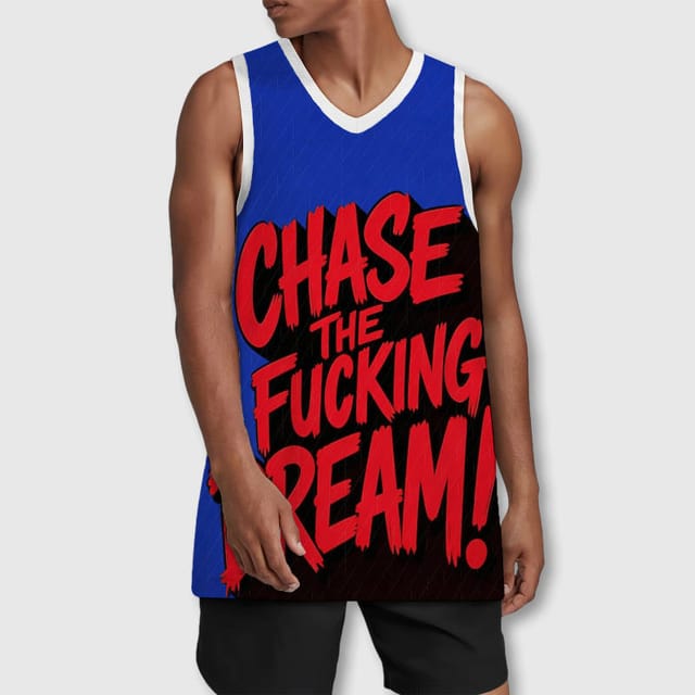 Bold Slogan Basketball Jersey for Athletes Training