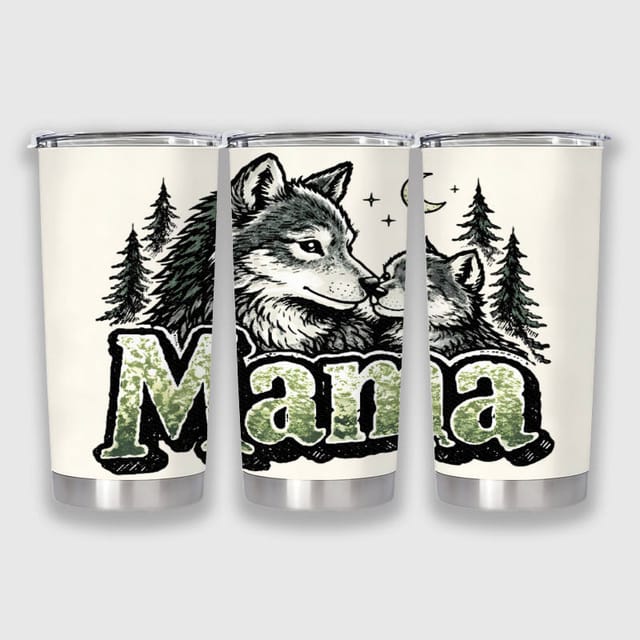 Mama Wolf 20oz Tumbler for Mom Mother's Day Gift