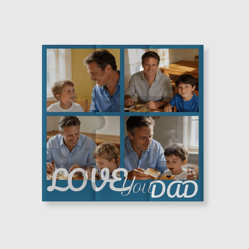 Custom Photo Puzzle Fridge Magnet for Dad Father's Day Gift