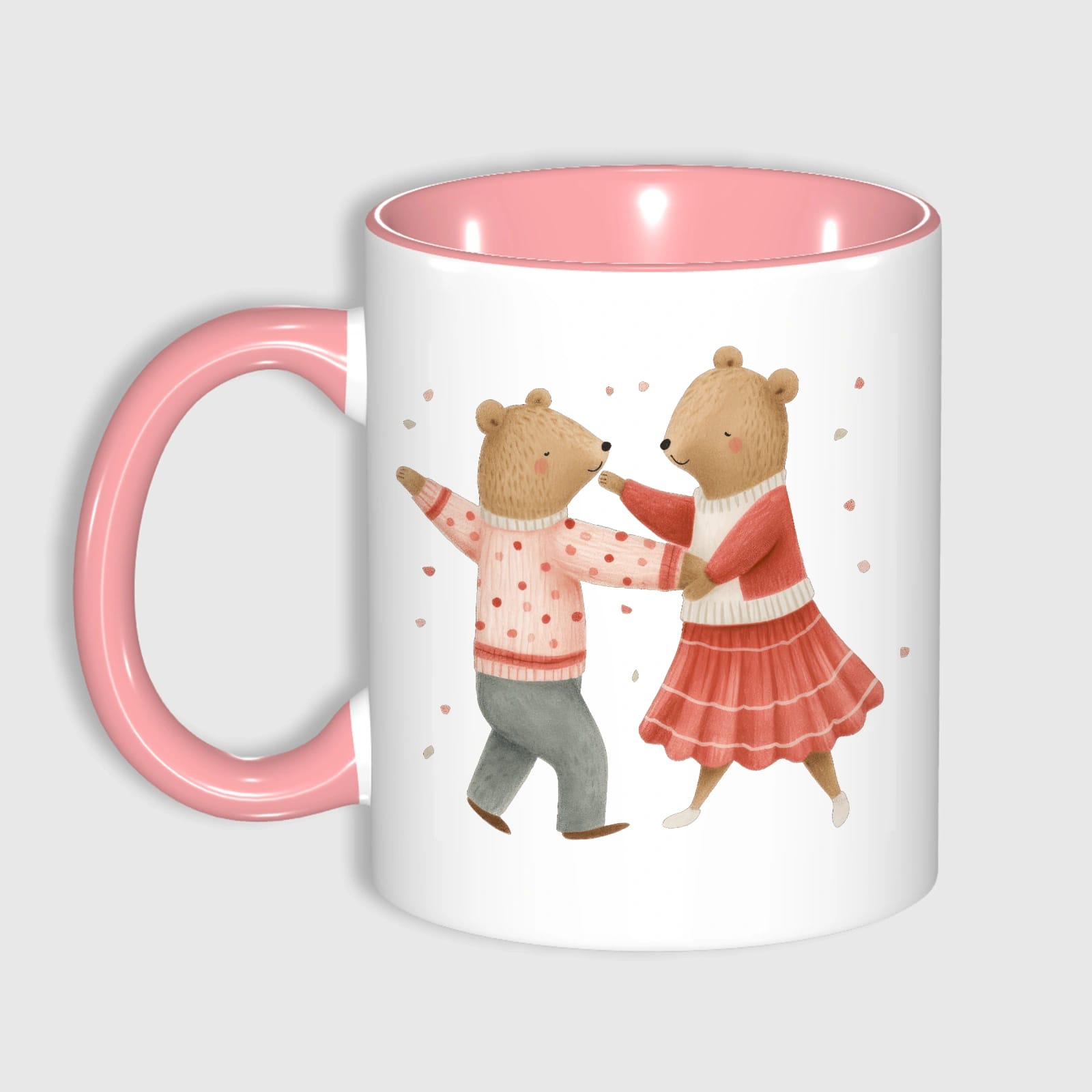 11oz Dancing Bear Couple Mug for Couples Valentine Gift