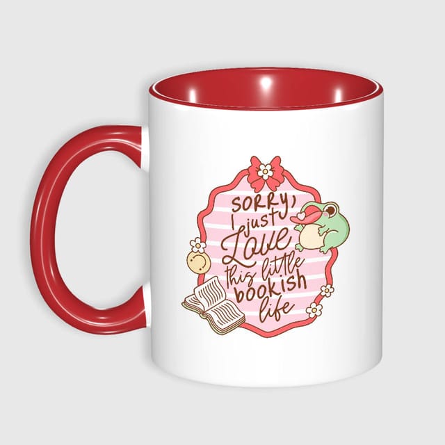 Cute Frog Book Quote Mug for Book Lovers Daily Use Gift