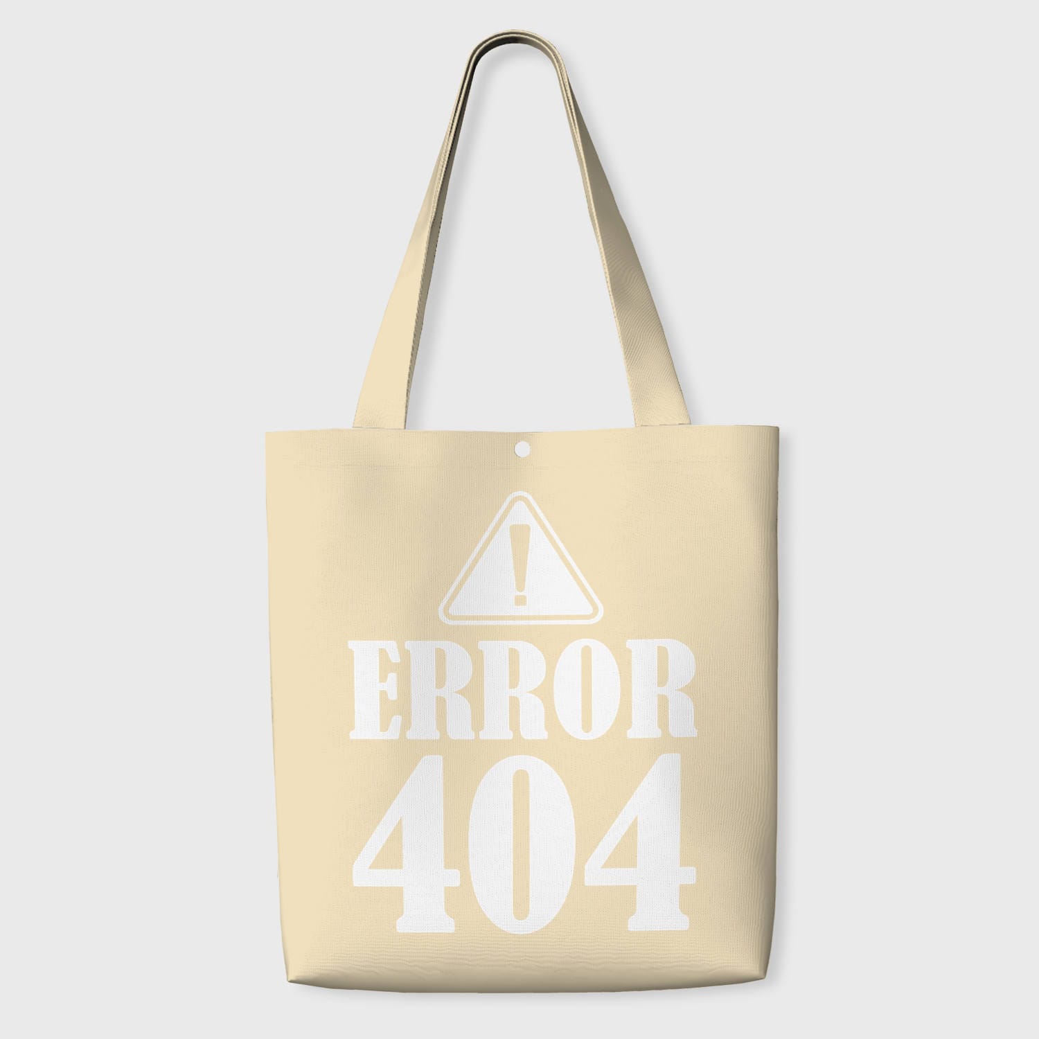 Error 404 Themed Canvas Tote Bag Funny Gift for Tech Lovers Programmers Daily Use