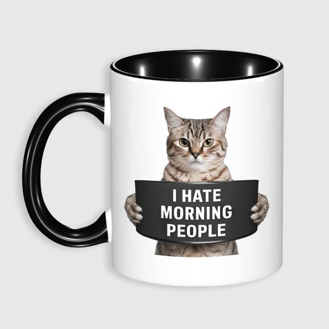 Funny Cat Quote 11oz Coffee Mug for Cat Lovers Daily Use