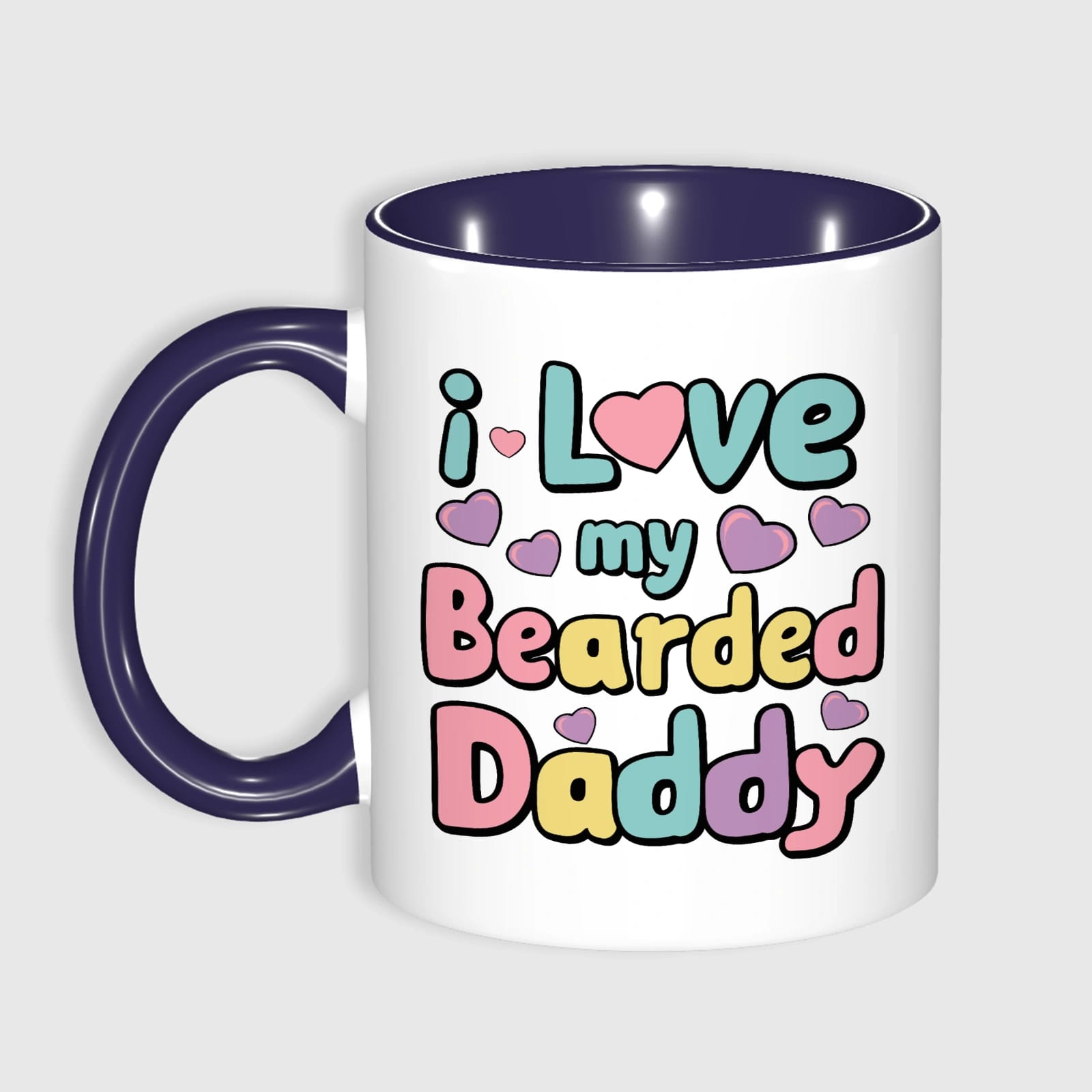 I Love My Bearded Daddy Ceramic Mug for Dad Father's Day Gift