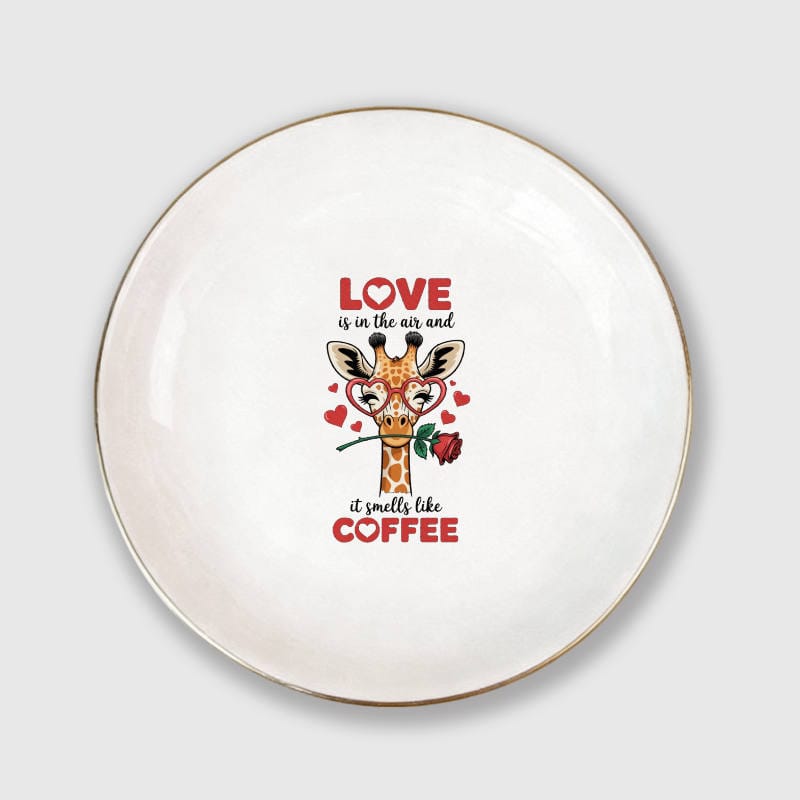 Funny Giraffe Jewelry Tray for Coffee Lovers Gift