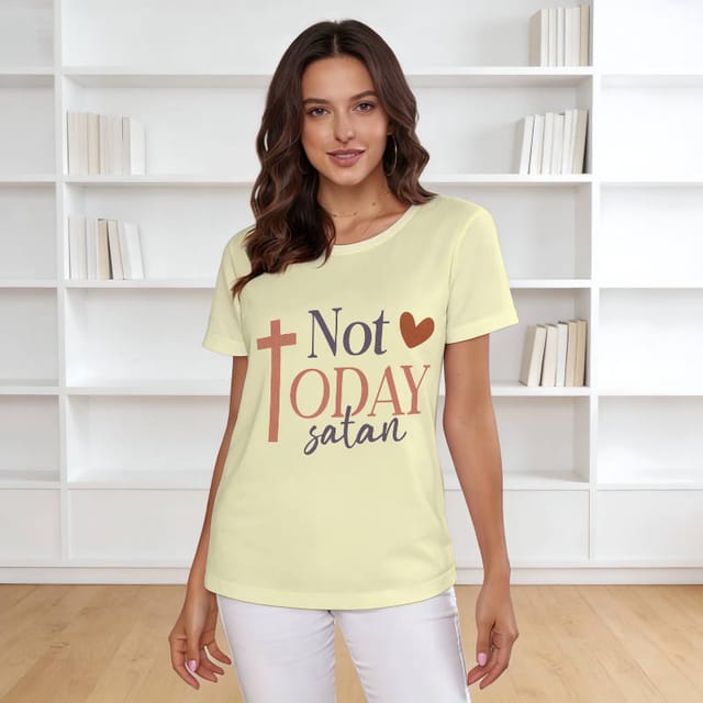 Christian Quote Cross T-Shirt for Women Daily Casual Wear