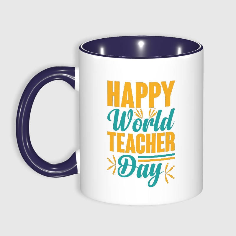 Happy World Teacher Day Mug for Teacher Appreciation Gift