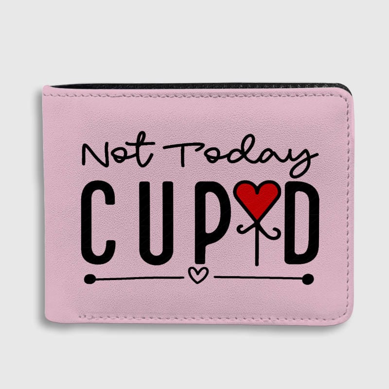 Funny Not Today Cupid Bifold Wallet for Singles Valentine Gift