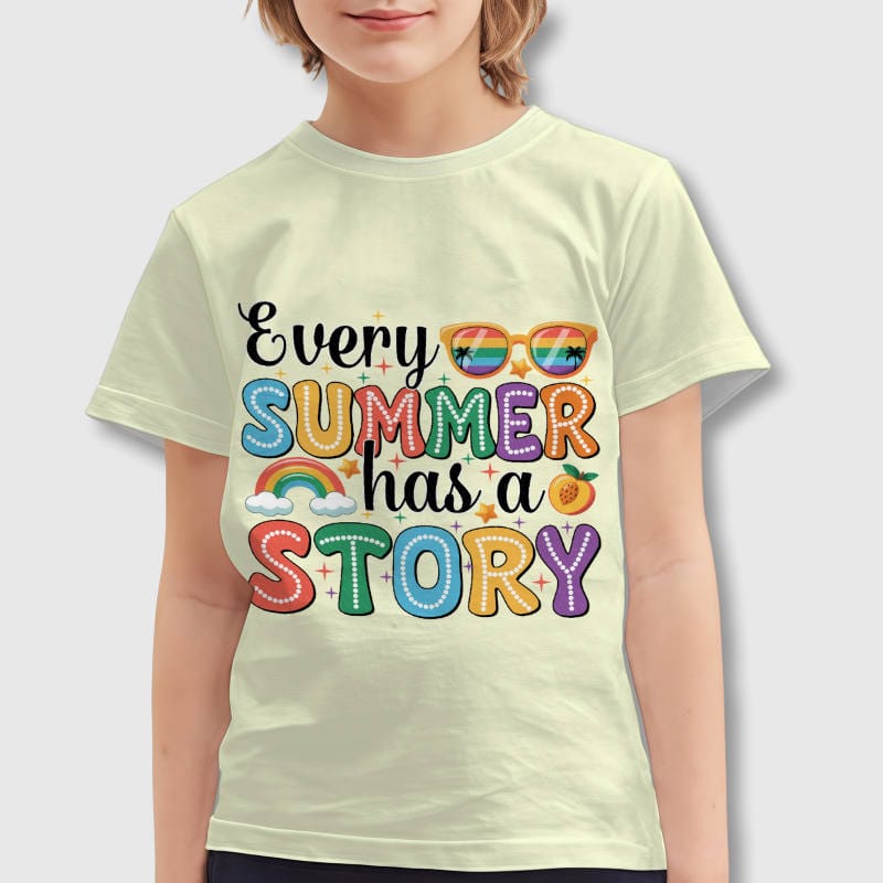 Summer Quote Print Kids T-Shirt for Summer Daily Wear