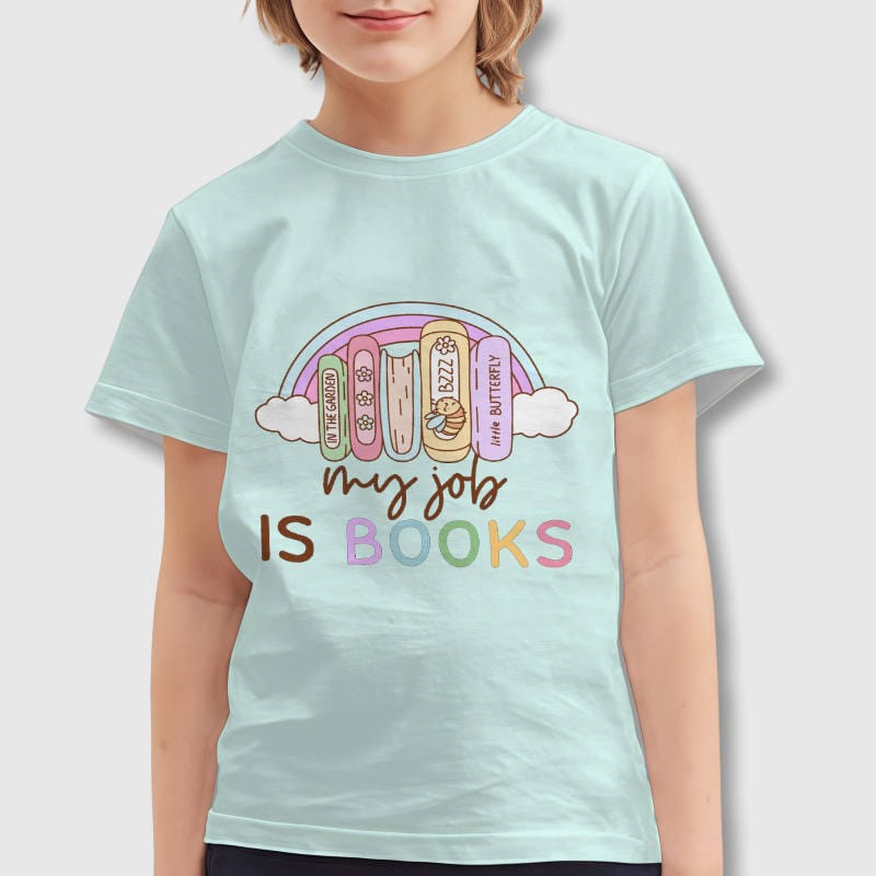 Book Rainbow Kids T-Shirt for Back to School Gift