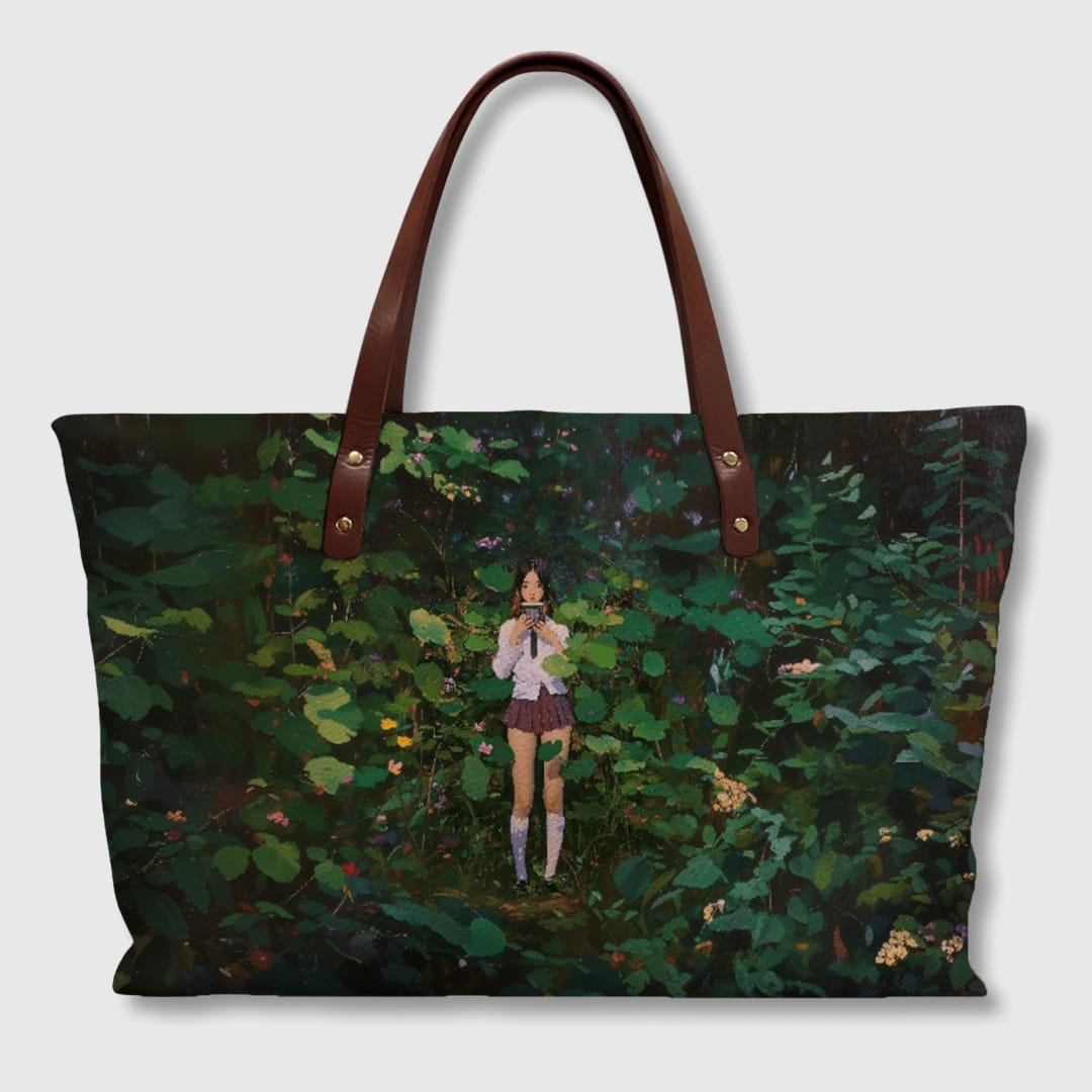 Jungle Guide to Getting Lost Leather Tote Bag - 1