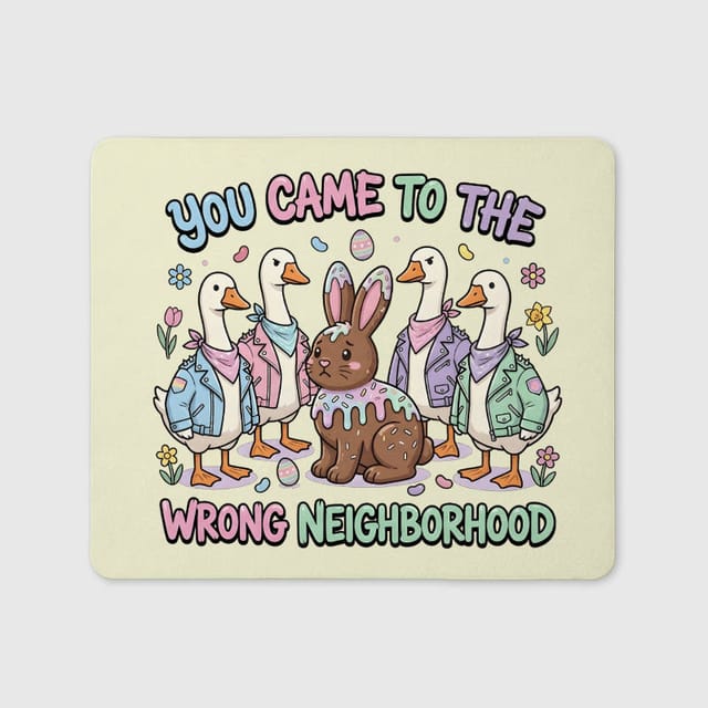 Funny Easter Goose Mouse Pad for Humor Lovers Gift