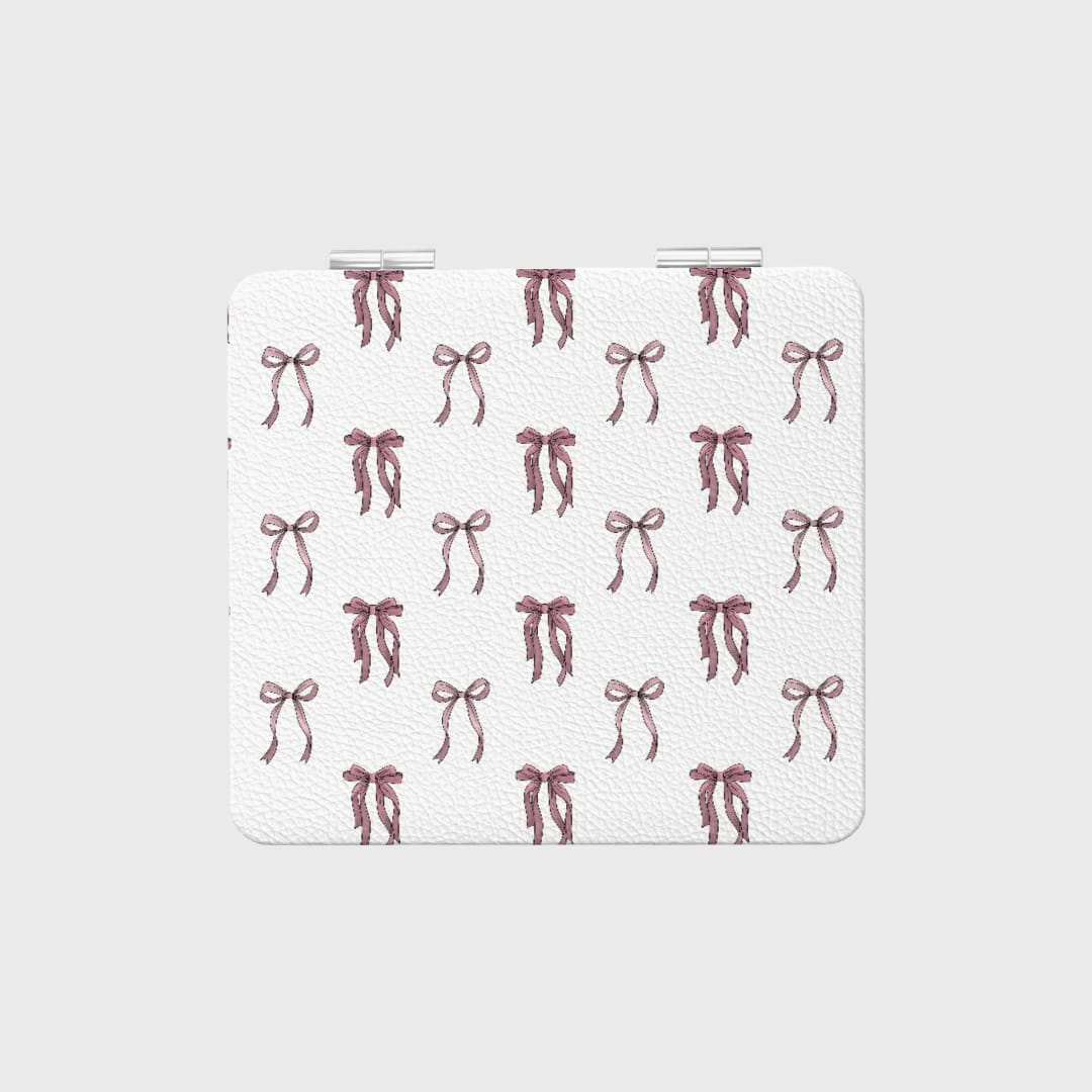 Custom Portable Pocket Makeup Mirror – Personalized PU Compact Mirror (Square) - 1