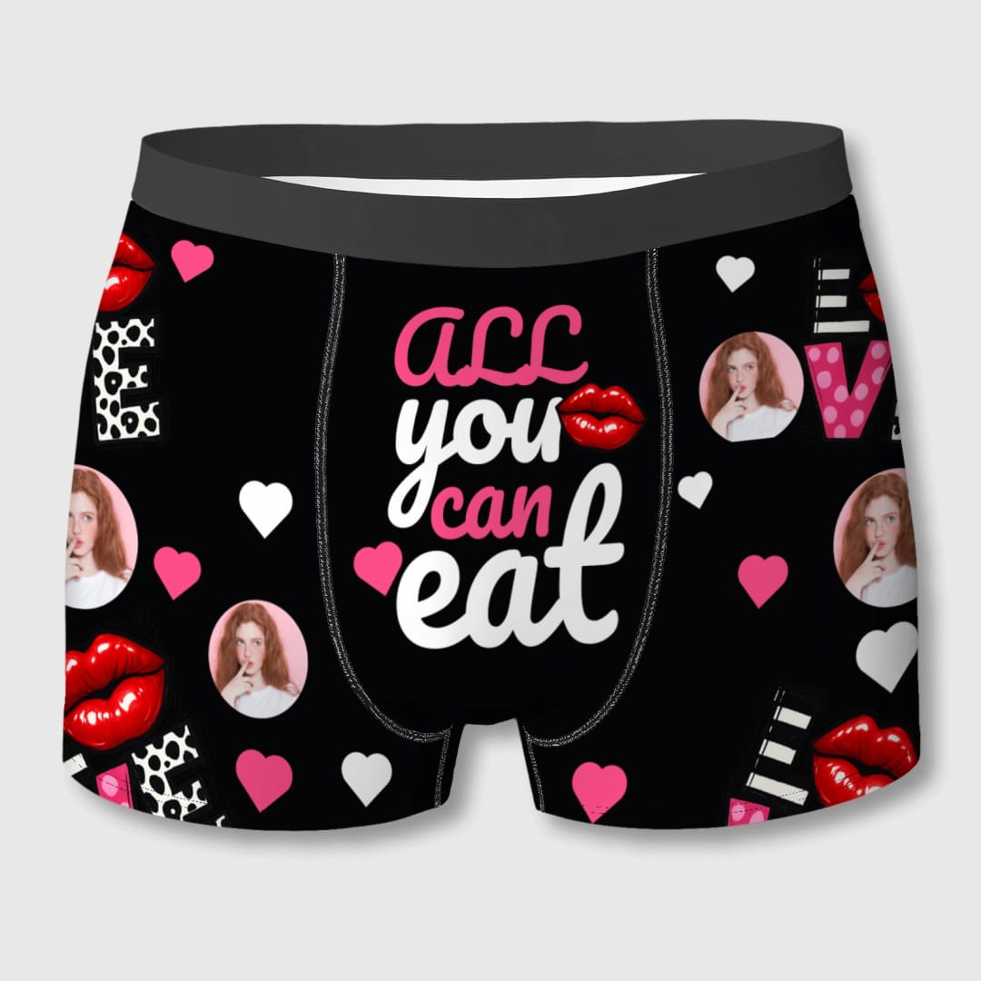 Personalized Photo Men's Boxer Briefs - Custom Underwear/gift for Valentine's Day - 1