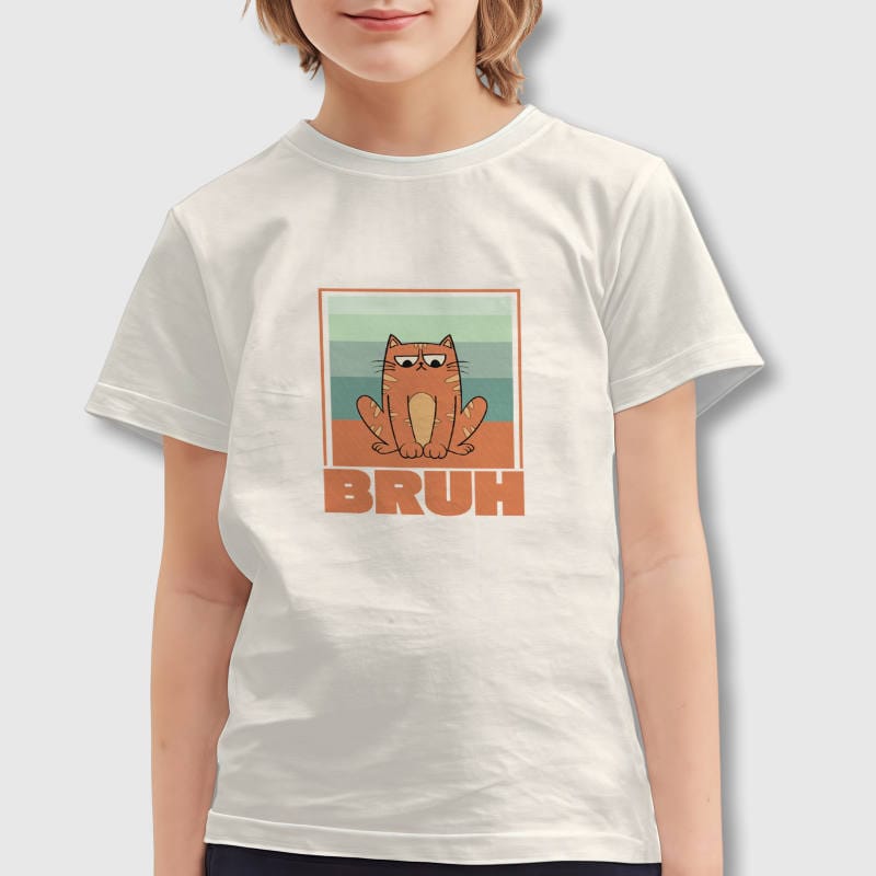 Grumpy Cat BRUH Kids Tee for Boys Girls Gifts