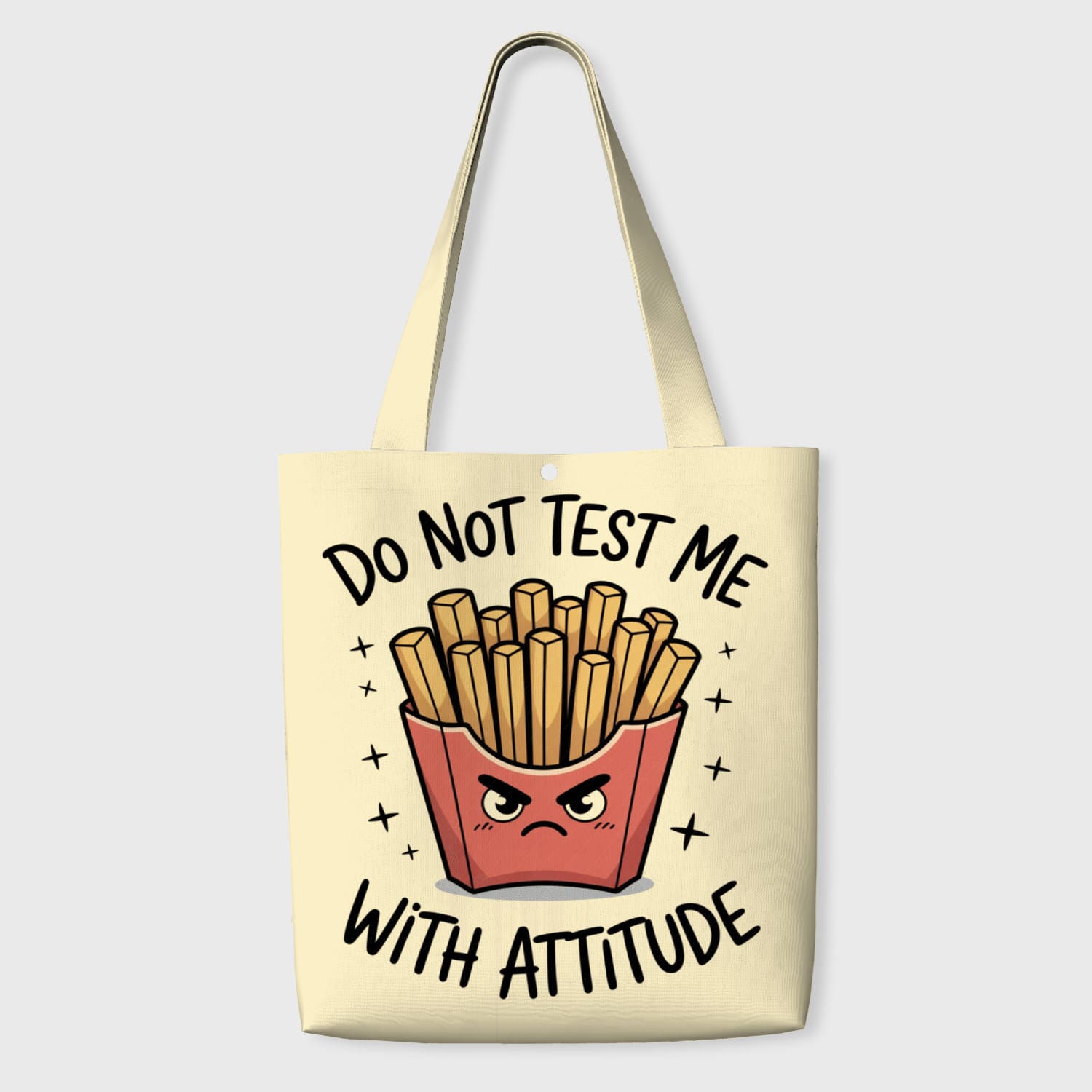 Funny French Fries Quote Tote Bag for Food Lovers Daily Use