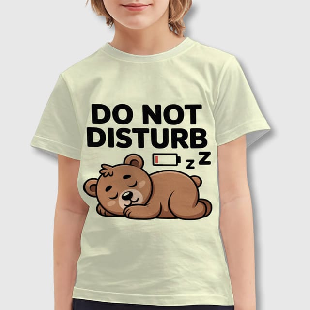 Funny Sleeping Bear Kids T-Shirt for Daily Wear Birthday Gift