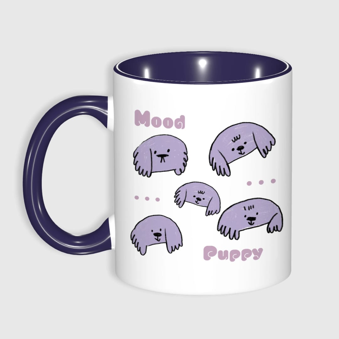 11oz Custom Photo Mug BLUE with Text  – Personalized Coffee Cup, DIY Picture Logo Image, Customizable Ceramic Mug for Gifts, Add Your Own Photo & Words - 1