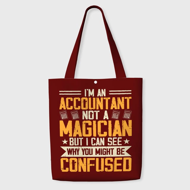 Funny Accountant Quote Tote Bag for Accountant Work Gift